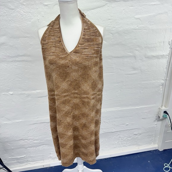 wild fable Dresses & Skirts - Women's Size 2X Wild Fable Light Brown Space Dye Sweater Knit Halter Dress (JN)